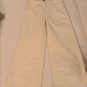 Nili Lotan Cream Flare Jeans